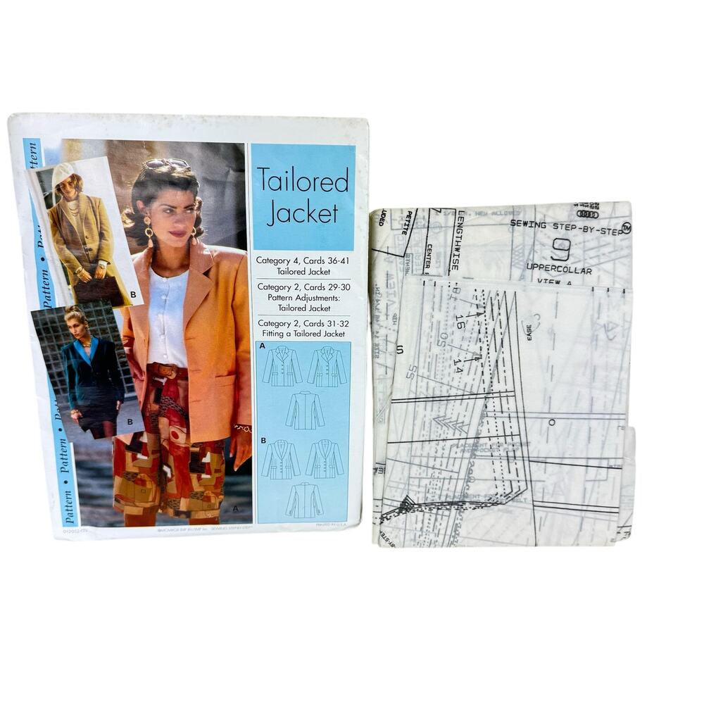 Vintage Unused Tailored‎ Jacket Sewing Pattern Step-By Step Instructions